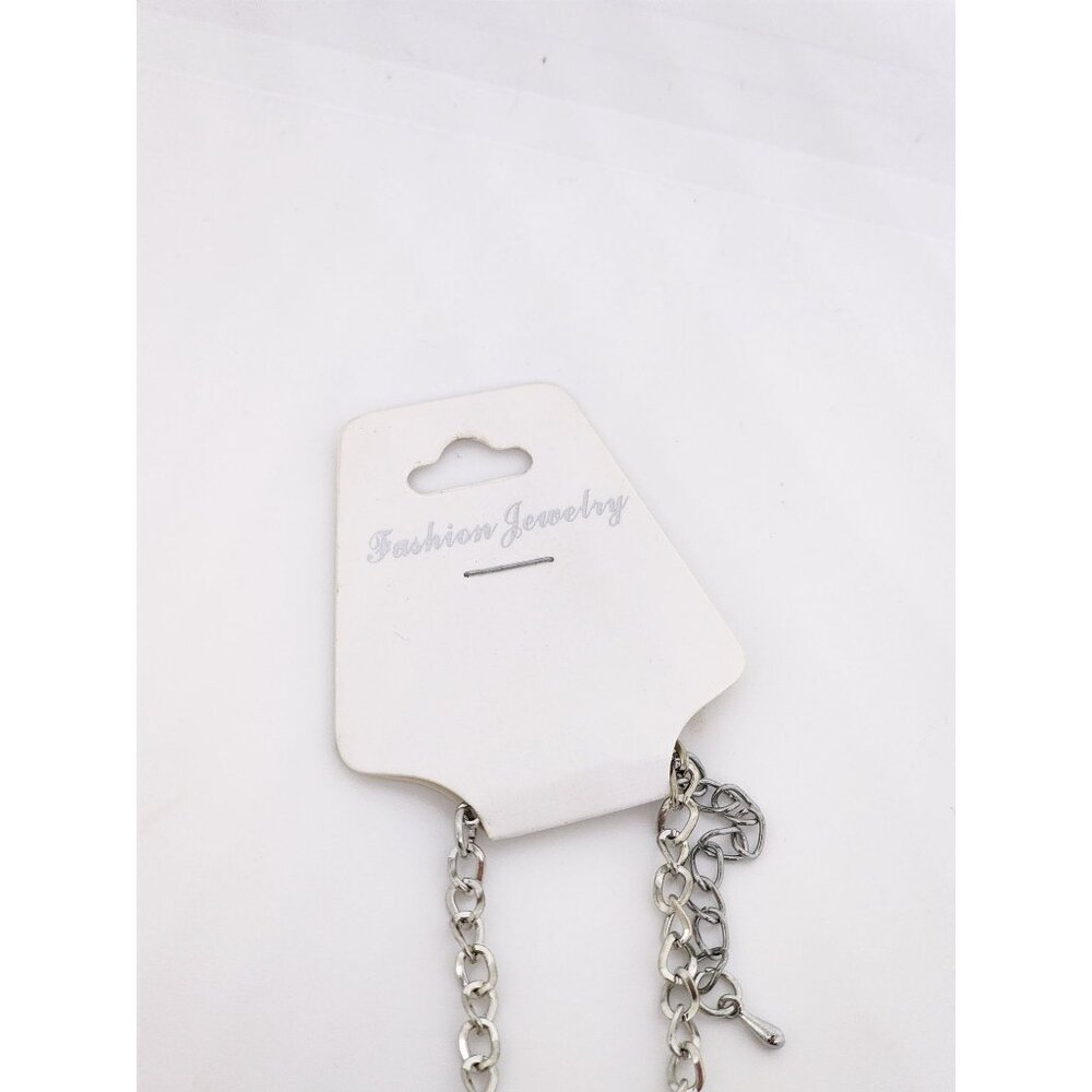 NWT Hello Kitty Rhinestone Pendant Women's Necklace Pink Bow Silver Chain 22" - Picture 5 of 5